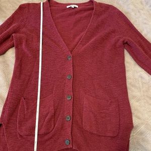 Burgundy Madewell cardigan